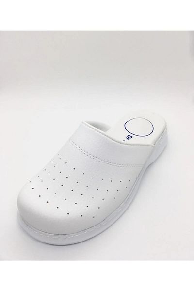 Dr.Stress Men's White Sabo Slippers