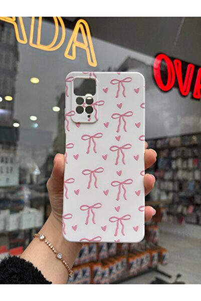 OVADA Xiaomi Redmi Note 11 Pro 4G/Note 12 Pro 4G Uyumlu Kalp ve Kurdele Desen...