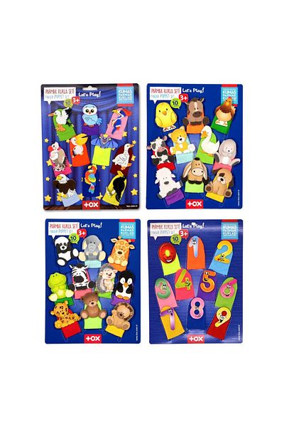 Tox 4 Set - 40 Pieces Figures, Flying, Pets and Wild Animals Finger Puppet - T771 T781 T222 T64
