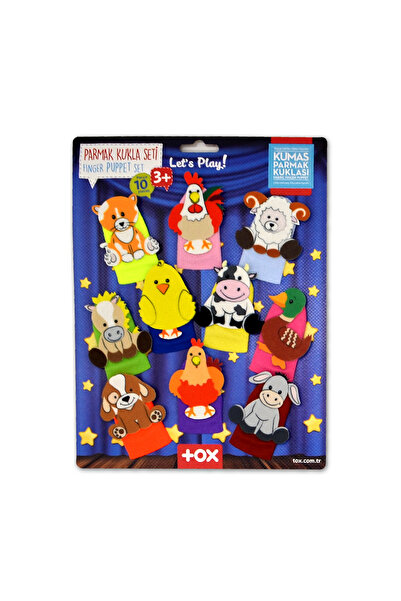 Tox مجموعة دمى أصابع حيوانات المزرعة مكونة من 10 قطع - T220