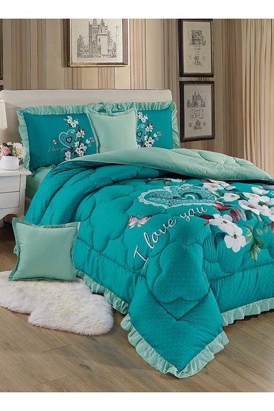 Generic Comforter Set 4 Piece Single Size Elegant Bedspread Lightweight Comforter Suitable for All Seasons