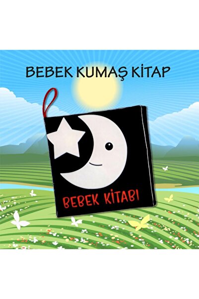 Tox Bebek Siyah-beyaz Kumaş Sessiz Kitap T397 - Bez Kitap , Eğitici Oyuncak , Yumuşak Ve Hışırtılı