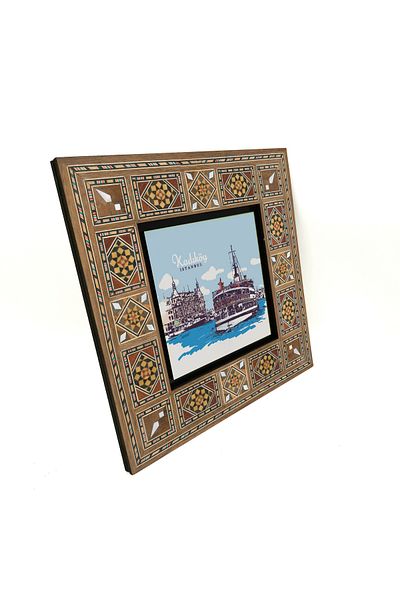 Sadrazam Kadıköy Steamer Printed Mdf Table 20X20 Krt-35