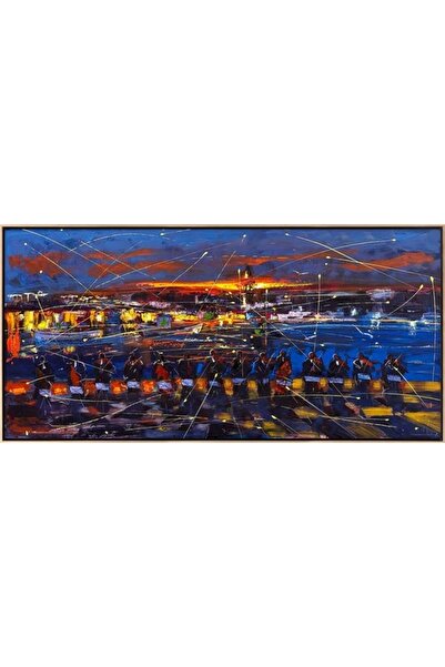 Simurg Sanatevi Galata Kulesi Senfonisi Yağlı Boya Tablosu