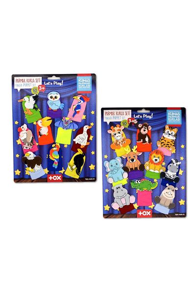 Tox 2 Set - 20 Pieces Safari And Flying Animals Finger Puppet T223 T222