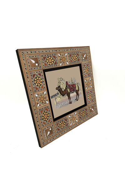 Sadrazam Cappadocia Printed Mdf Table 20X20 Krt-117