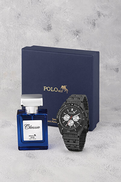Polo Air Erkek Kol Saati Ve 55 ml Parfüm Seti Şık Hediyelik Kutusunda Kombin ...