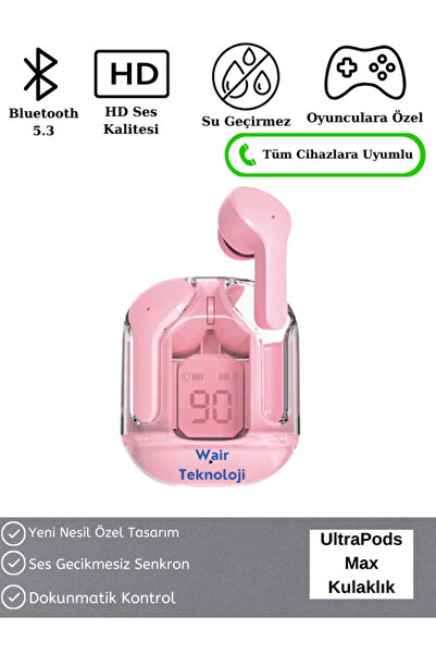 Wair Teknoloji Ultrapods Max Kablosuz Bluetooth Kulaklık Powerbank Özellikli ...