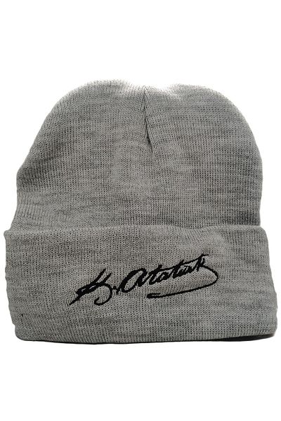 ATA TANITIM Ata Introduction Kemal Ataturk Signed Wool Beret, Various Colors, Processed with Signature Embroidery.