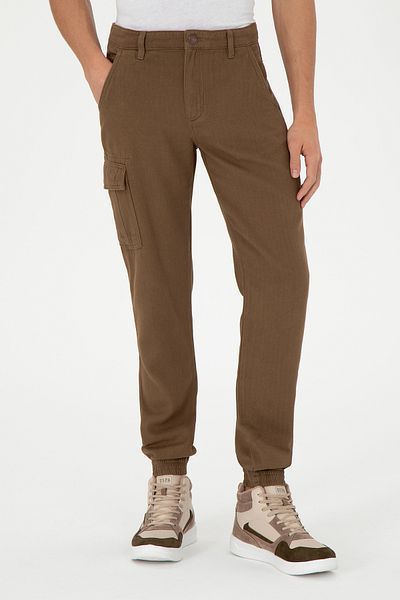 U.S. Polo Assn. Men's Khaki Canvas Trousers 50297758-Vr027