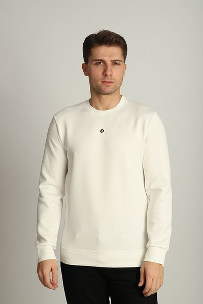 NEED LİFE Men's Basic O Neck Comfortable Form Scuba Fabric Sweatshirt