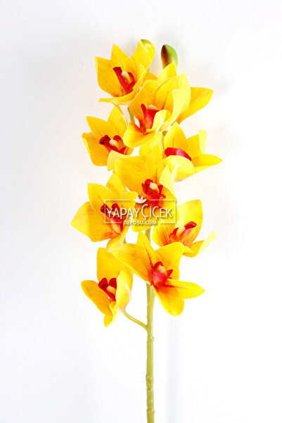 Yapay Çiçek Deposu Yapay Islak Dokulu 10 Kandilli Singapur Orkide Çiçeği 75 c...