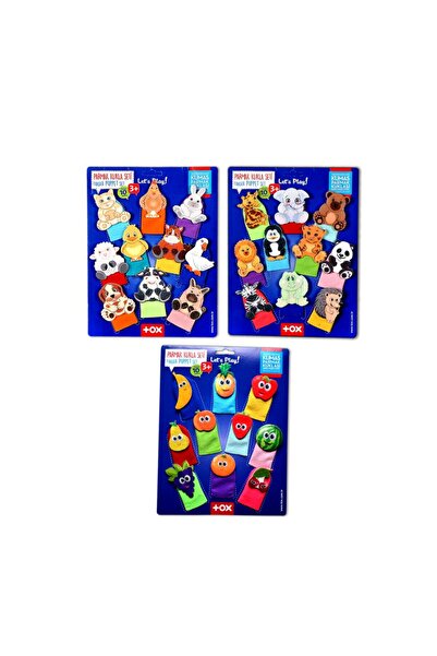 Tox 3 Set - 30 Pieces Pets, Wild Animals and Fruits Finger Puppet T772 T782 T105