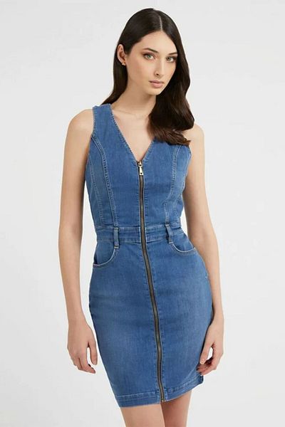 Guess Denim Mini Dress Women's Dress W3Gk15D4K96