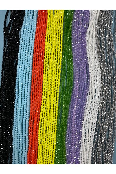 LİVZA BİJUTERİ 8 Renk 2 Mm Kristal Dizisi Takı Yapım malzemesi 8 dizi