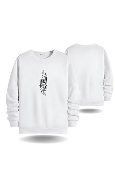 Gölge Store Skeleton Queen Valentine's Day Crew Neck Women's Slimfit Sweatshirt 7014K