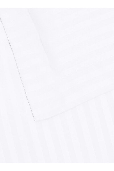 Generic طقم لحاف مخطط فندقي، مقاس مفرد (160×210 سم)، 4 قطع، 100% قطن