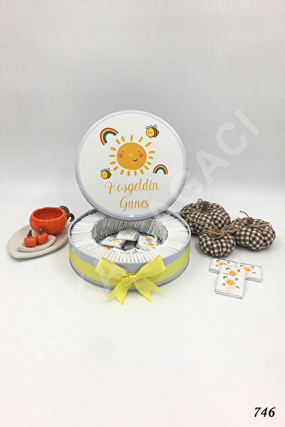 KAKAO AĞACI 100 Adet Güneş Temalı Kız Bebek Çikolatası