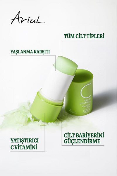 Ariul 24 Gr Green Vitamin C Stick - Anti-Aging and Soothing Peptide and Ceramide