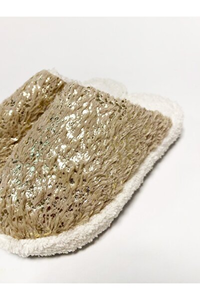 Bermody Melindas Kadın Krem Rengi Kışlık Günlük Rahat Ses Yapmaz Hafif Ev Ter...