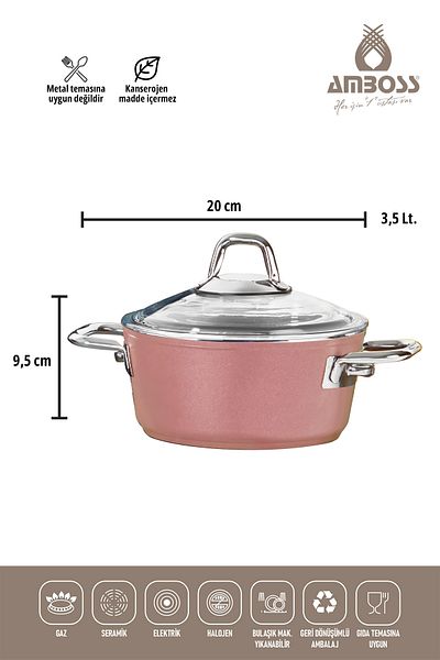 Amboss Lunara 13-Piece Granite Pot Pan Set & Stainless Steel Storage Container