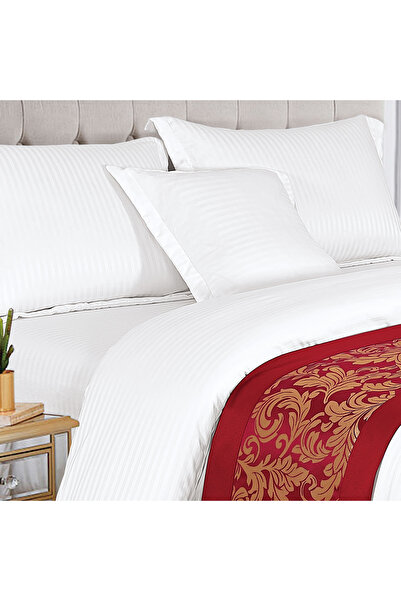 Generic Hotel Stripe Comforter Set Twin Size 160X210 CM, 100% Cotton With Bed Scarf Size 50 X180cm