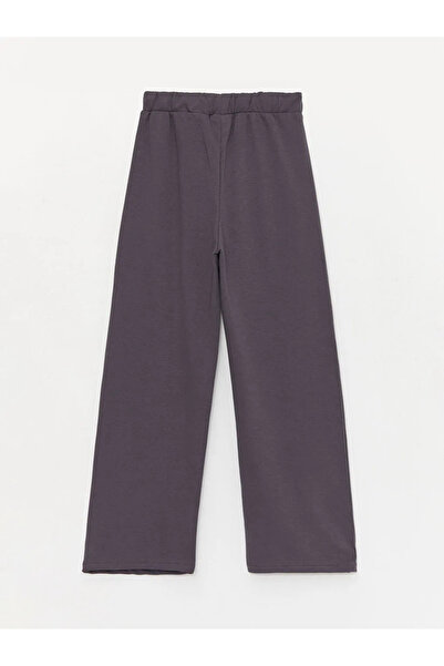 LC Waikiki Παιδικό αθλητικό παντελόνι LCW με ελαστική μέση σε ανθρακί χρώμα με στάμπα Barbie για κορίτσια