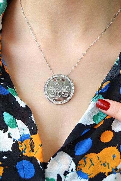 Sacce Scarves&Accessories قلادة من الفولاذ سعة 316 لترًا - كتابة آيتيل كورسي