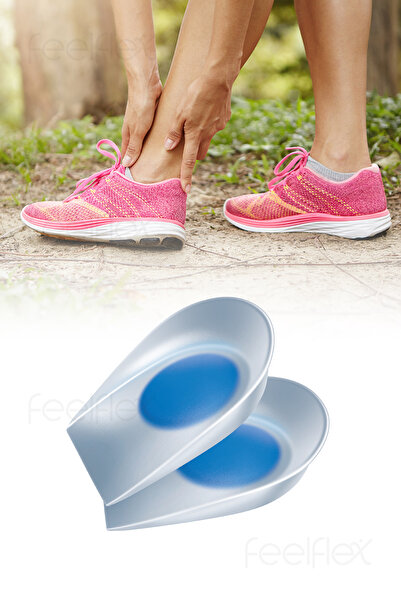 Feelflex Silikon Topukluk Yüksek Kalite Yumuşak 2 Adet Topuk Dikeni Nasır Ort...
