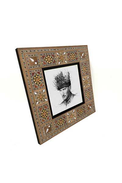 Sadrazam Ataturk Printed Mdf Table 20X20 Krt-106