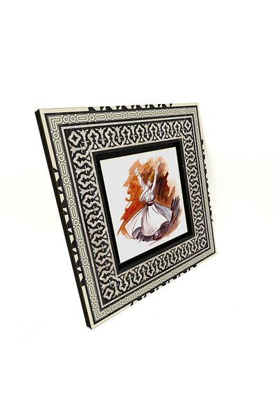 Sadrazam Whirling Dervish Printed Mdf Table 20X20 Krt-78