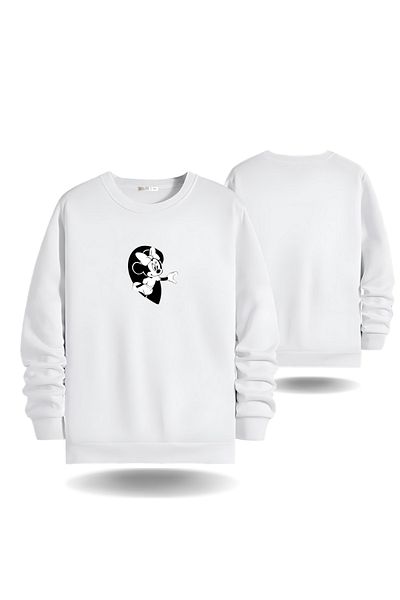 Gölge Store Mickey Mause Ziua Îndrăgostiților - Hanorac slimfit pentru femei cu gât crew 7015K