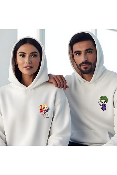 Gölge Store Ανδρικό φούτερ Joker Valentine's Day Slimfit Hoodie Hoodie 7003E