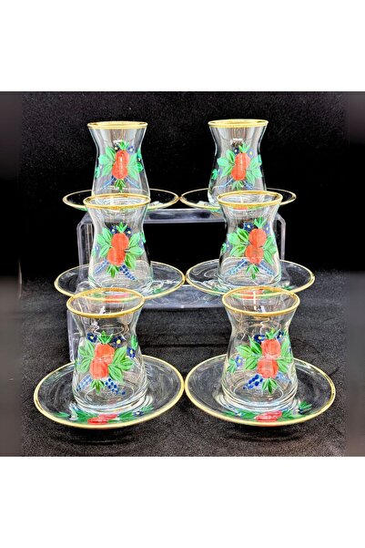 Tırtıl Home Züccaciye Eşsiz El İşçiliği İrem Çay Seti