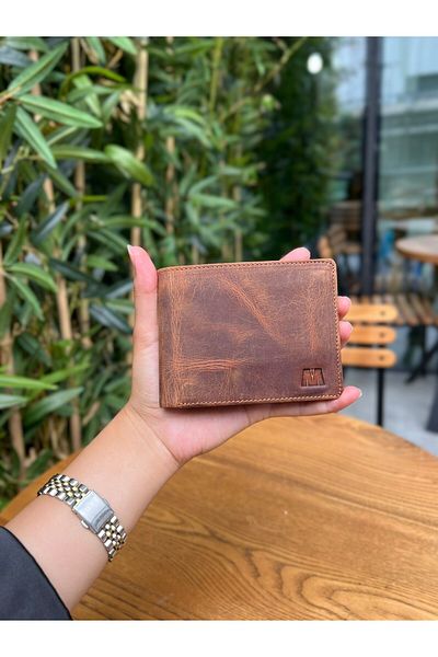 Deriza Мъжки портфейл Tokyo 2404 от естествена кожа, цвят Crazy Tan