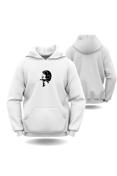 Gölge Store Ανδρικό φούτερ Mickey Mause για την Ημέρα του Αγίου Βαλεντίνου Slimfit Hoodie 7015E