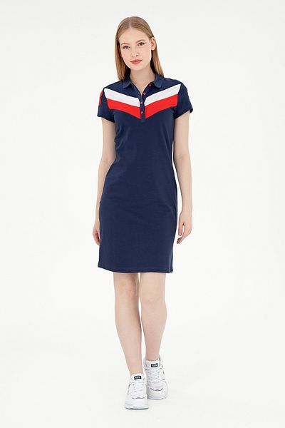 U.S. Polo Assn. Rochie tricotată de damă bleumarin 50268691 -VR033