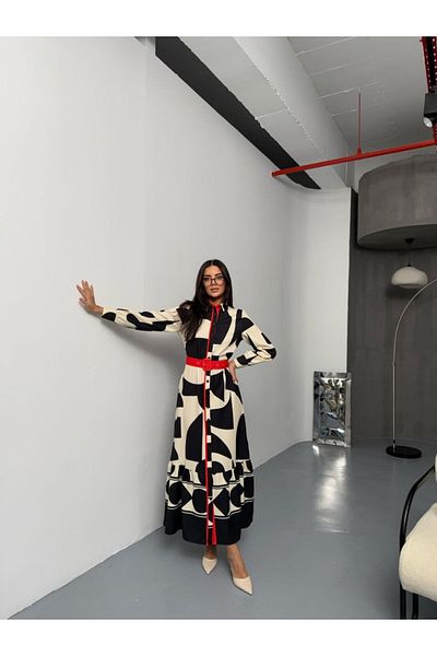 suphias Atlas Fabric Dress(Belt Included)
