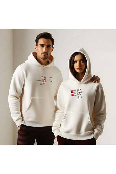 Gölge Store Ανδρικό φούτερ Slimfit με κουκούλα για την ημέρα του Αγίου Βαλεντίνου - Shooting Power 7006E