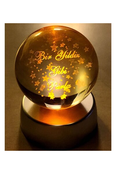 Genel Markalar Bir Yıldız Gibi Parla Renk Değiştiren Işıklı Kristal Küre