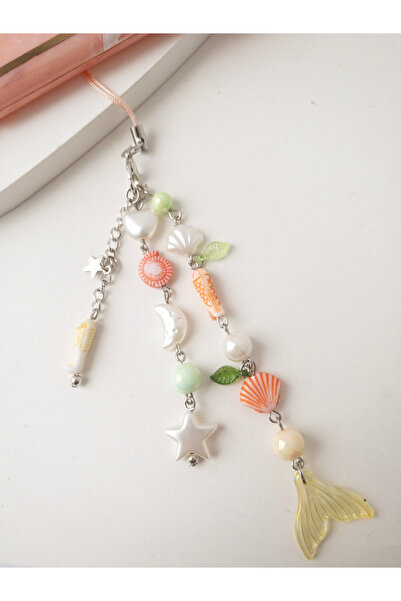 Leydia accessory Deniz Kabuğu Figürlü Telefon Charm Çanta Süsü Anahtarlık