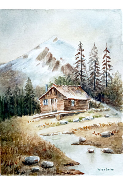 Sarisa pictură originală în acuarelă