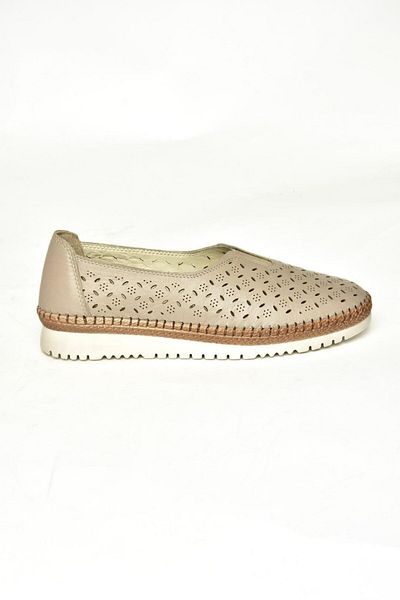 Fox Shoes U 555300203   Nerzfarbene Damenschuhe aus echtem Leder mit orthopädischer Sohle