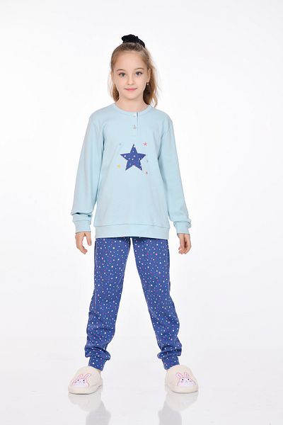 M MOONCOVER Girl's Printed Interlock Seasonal 100% Cotton Pajamas Set Mother-Daughter Combination