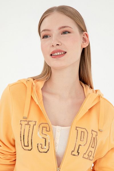 U.S. Polo Assn. Оранжев суитшърт Door - 50300886-vr202 за жени