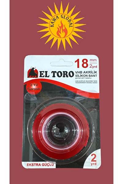 ELTORO Şeffaf Çift Taraflı Bant El Toro Vhb Akrilik Silikon Bant