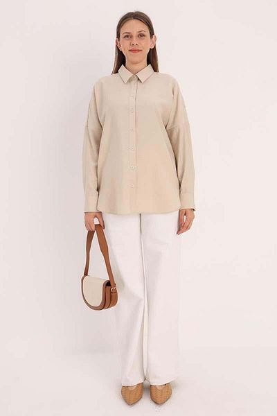 ALLDAY Μπεζ πουκάμισο Oversize
