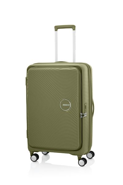 American Tourister CURIO BOOK OPENING   HARD SPINNER  75 CM SET KHAKI GREEN