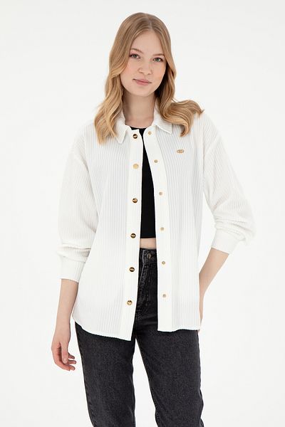 U.S. Polo Assn. Women's Cream Knitted Shirt 50299009-Vr071