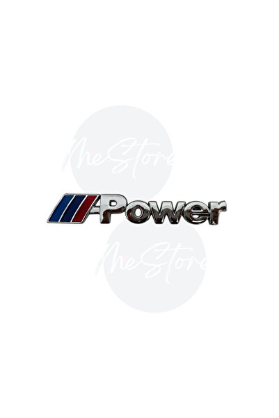 mes store M Power Metal Arma Amblem Çamurluk - Bagaj Arması 1 Adet 14x2 CM